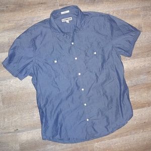 Express Fitted SS Dress Shirt Sz. XL Blue